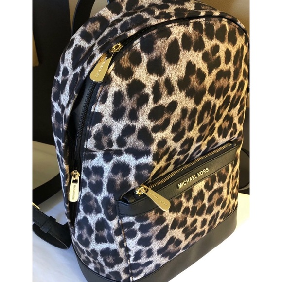 michael kors leopard print backpack